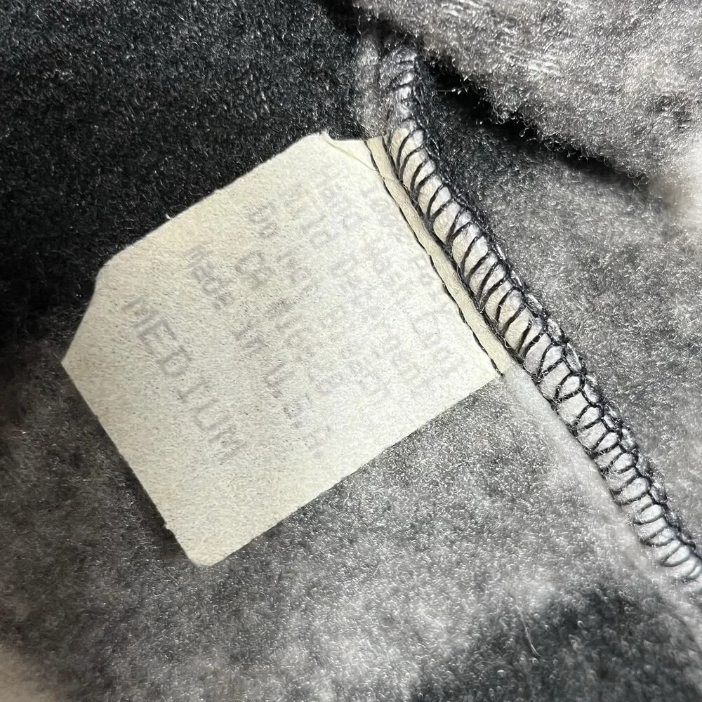 Vtg Kerrits Fleece Vest Zip Riding Equestrian Buffalo Check Black White Med USA